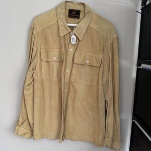 Carroll and Co Beverly Hills leather suede shirt jacket